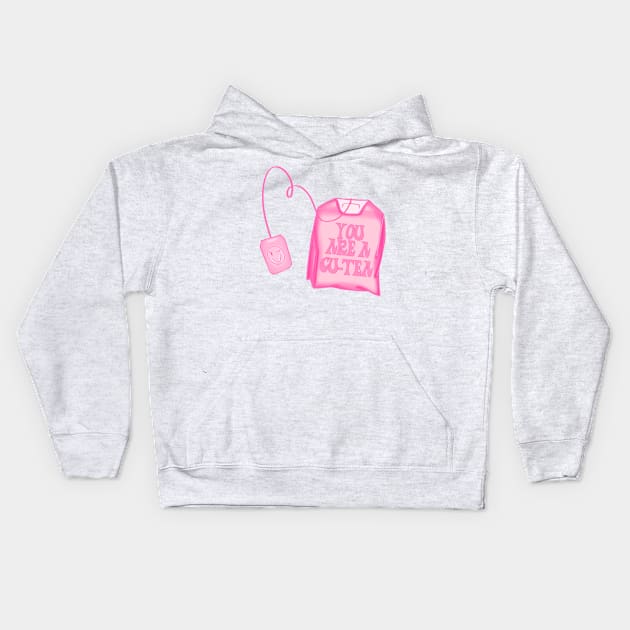 you are a cute-tea Kids Hoodie by Alexandra Five